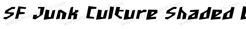 SF Junk Culture Shaded Oblique字体转换